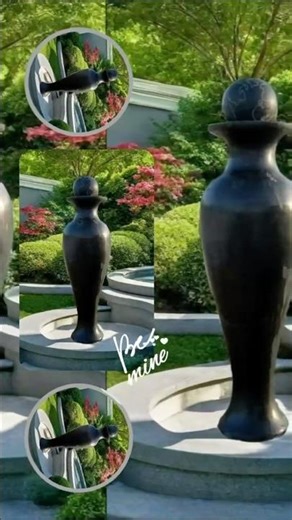 Elegant Black Marble Globe Fountain with Exquisite World Map Carving