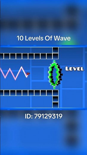 10 Levels Of Wave in Geometry Dash #geometrydash #gd #shorts