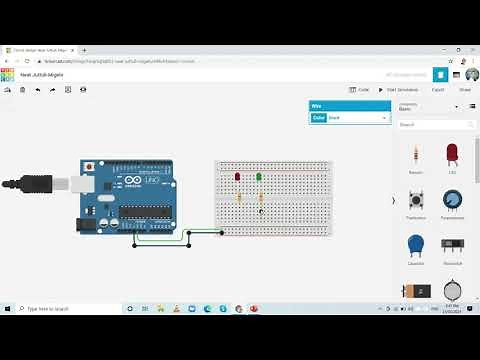 ALTERNATE BLINKING LED USING TINKERCAD