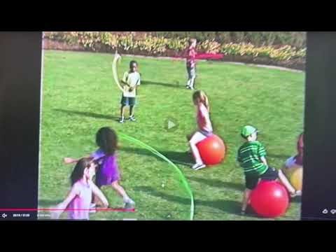 Four Kids on Bouncy Hopper Balls on Barney with Boing SFX
