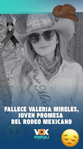 Fallece Valeria Mireles, promesa del rodeo mexicano