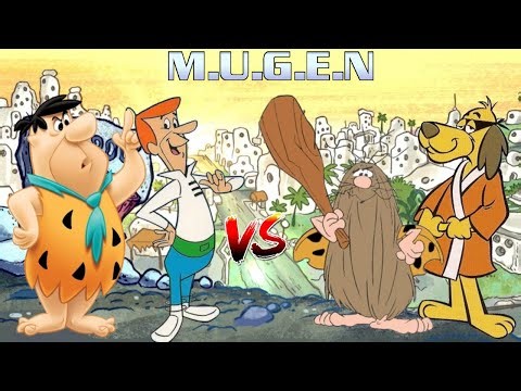 MUGEN - Fred Flintstone e George Jetson vs. Capitão Caverna e Hong Kong Fu