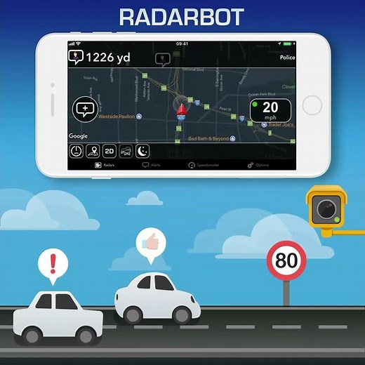 Radarbot 交通雷达: 探测雷达，交通状况和测速仪 (iOS/Android App)