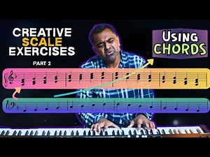 Practice Major Scales with CHORDS I Both Ascending & Descending I Piano Exercise | Part 2