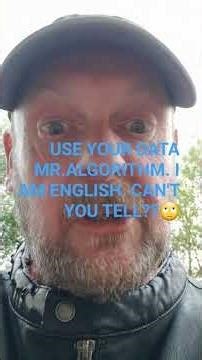 MR. ALGORITHM. USE YOUR BLOODY DATA!. YOU SHOULD KNOW BY NOW I AM ENGLISH. WAKEY WAKEY!🙄
