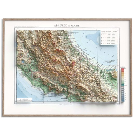 Abruzzo and Molise (italy) 1928 Topographic Map: Vintage Flat Shaded Relief Print Art - Etsy Australia