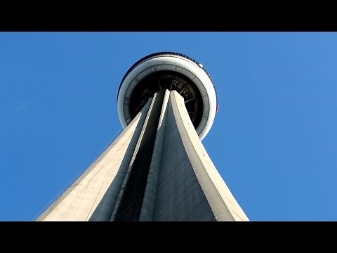 Going up 114 floors! Scenic OTIS high-rise traction elevators @ CN Tower, Toronto, Canada