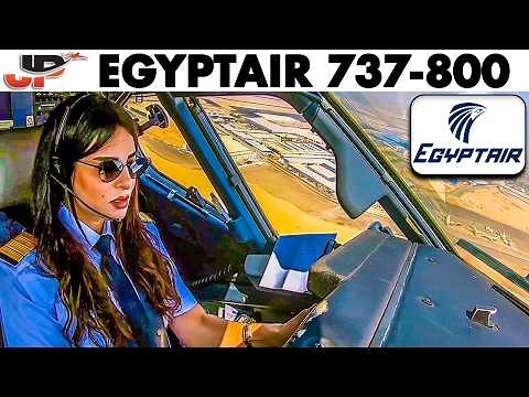 Piloting BOEING 737 out of Cairo | Cockpit Views