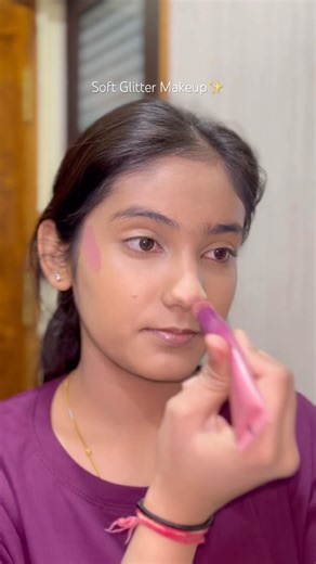 Soft Glitter Makeup for WEDDING season ✨😭🌻🌺 #shorts #makeup #trending