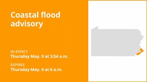 Update: Coastal flood advisory issued for Southeast Pa. Thursday morning