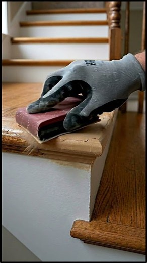 Damaged Stair Edge → Flawless Wood Repair (Before & After)