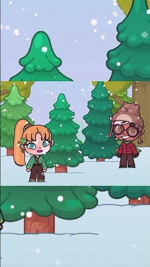 Winter Playtime🥶❄️🫂#snowball fight,#animation#cute# winter# snow day#playtime#kids animation