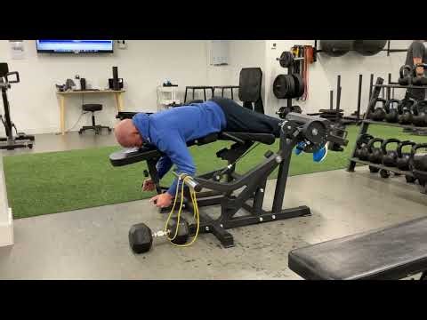 Prone hamstring curl on machine vs RB (2 to 1)