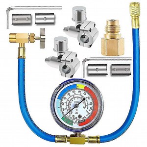 R134A Refrigerator Freon Recharge Hose Kit, R134A AC Refrigerant Charging Hose Gauge, Piercing Valv - Walmart.ca