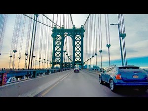 Driving DOWNTOWN New York City 4K | Manhattan Bridge (USA Drive)