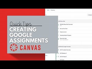 Creating Google Assignments in Canvas LMS