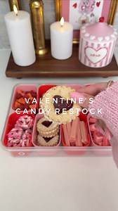 Restocking valentine’s candy tray 🍬💌💕 #restock #snacks #valentinesday #asmr pink aesthetic, amazon finds, satisfying reels, food, trendy | Glenxda