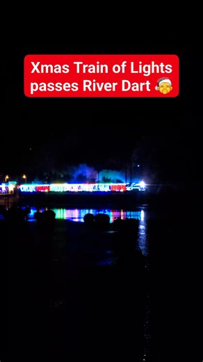 🚂🧑‍🎄 CHRISTMAS TRAIN OF LIGHTS PASSES RIVER DART 🚂🧑‍🎄 The illuminations reflect off the River Dart as the Christmas Train of Lights approaches Kingswear. The first train of the Dartmouth Steam Railway's festive season was completing the first leg of its journey from Paignton. The train runs on most days through to 30 December, with departures from Paignton at 5pm, 7pm and sometimes 9pm. The video shows 75014 Braveheart at the front and 5239 Goliath at the rear. Braveheart is a British Rail