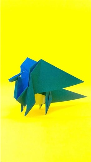 【Origami Dragon Tutorial】Standing with Wings Spread! Easy 3D Dragon【No. 144】