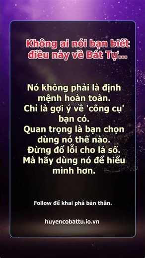 Bát Tự không định đoạt, nó hé lộ. #Shorts