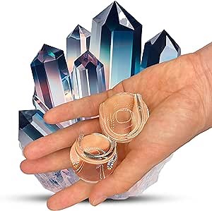 Arthri-Hand Exercise Balls for Stress Relief & Flexibility-Enhance Focus, Mobility and Mental Well-Being with Therapeutic Baoding Balls , Transparent Quartz-Crystal Design-Set of 2