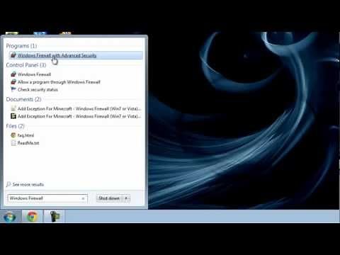 Allow Minecraft Server through Windows Firewall (Windows 7)