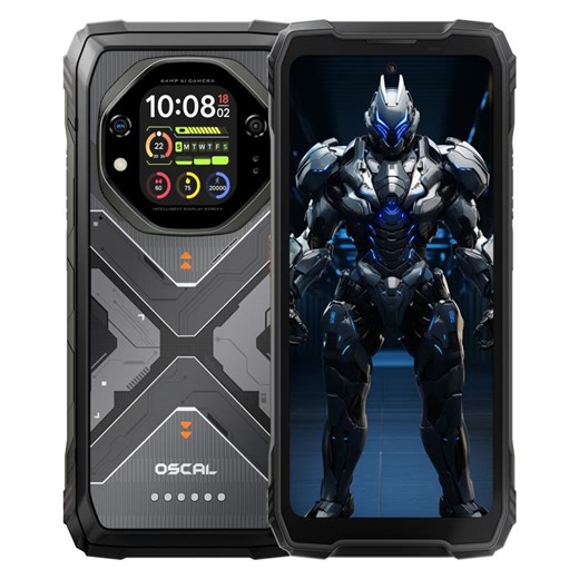[$276.00] Blackview Oscal TANK 1, 16 GB + 512 GB, 6,78 pulgadas, Android 15 DokeOS 4.2, Mediatek Dimensity 7050 Octa Core, Red: 5G, OTG, NFC (Negro)