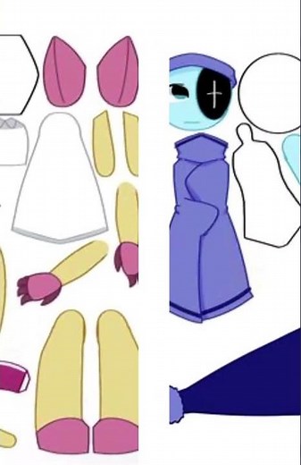 Dandy’s world paper doll templates (use staples to make moveable limbs