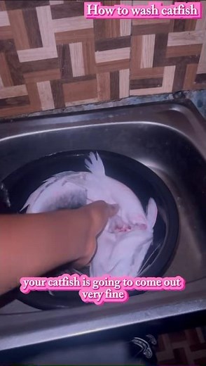 How to wash catfish with salt and hot water #food #africanfood #cooking #soaked #dehydrating