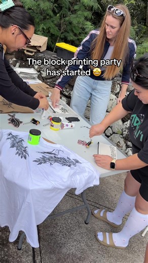 Exciting Block Printing Party in Hawaii