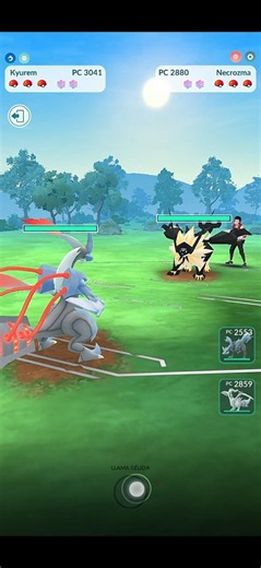 💥Kyurem Blanco Vs Necrozma Melena Crepuscular, PVP Batalla en Pokémon Go💥 #Pokemongo #pokémon #short