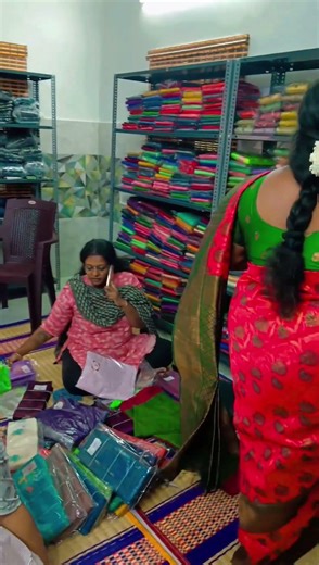 🥰😎✨##Surabhi textiles##my shop work##busy work##happy customer##thank u malar🥰😎✨