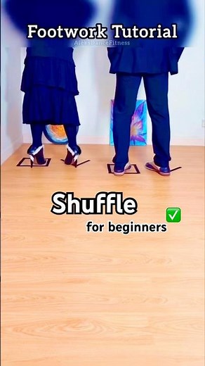 Basic Shuffle Footwork Tutorial for Beginners (Back View) 🕺