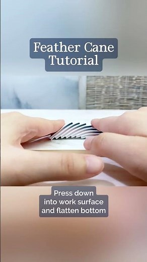 Feather Clay Cane | Polymer Clay Tutorial #polymerclay #claycane #polymerclayartist #feathercane