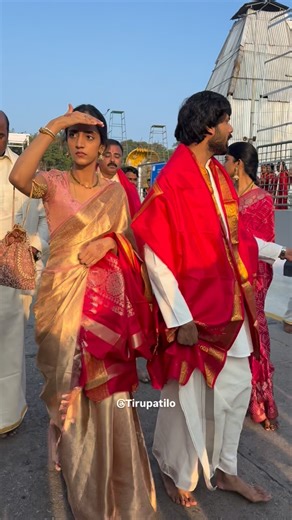 tirupatilo | Junior NTR’s Wife lakshmi Pranathi along with brother and got blessing of lord Venkateswara swamy | Instagram
