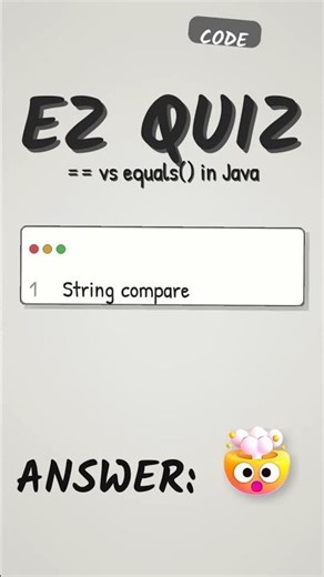 Java == vs equals()