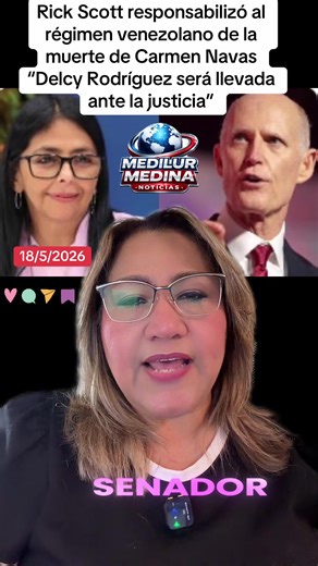 #creatorsearchinsights #greenscreen Senador Rick Scott reacciona a la muerte de la madre de preso político venezolano: Delcy Rodríguez será llevada ante la justicia. #noticias #carmennavas #senador
