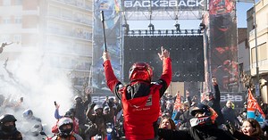 Marc Marquez leads the celebrations as Cervera party begins