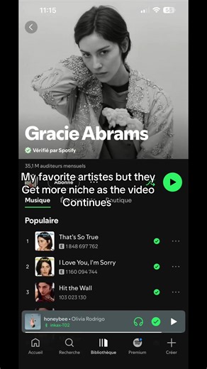 Favorite Niche Artists: Olivia Rodrigo, Gracie Abrams, Freya Skye, Liam Anisegura