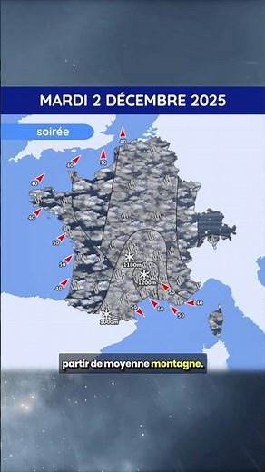 Météo du Mardi 2 au Jeudi 4 Décembre 2025