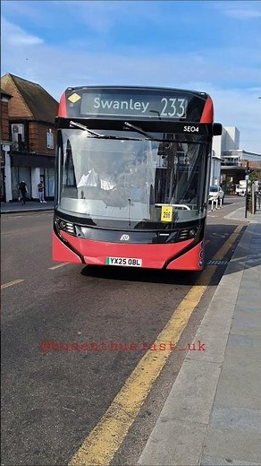 Enviro100EV (YX25 OBL) on the 233 route in Swanley