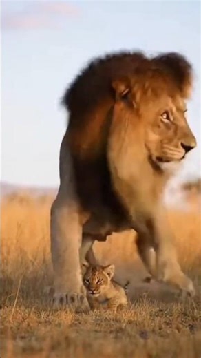 “Baby Lion’s Funny Prank on Sleeping Dad”#aishorts