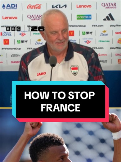 How do you stop France's attack? Looks like Iraq boss Graham Arnold will have to move on to his Plan B.... #FifaWorldCup #Iraq #France #Mbappe