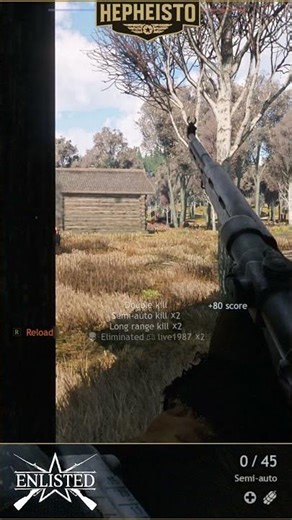 Enlisted BR2 Soviets 𖦏 Sniper Aimshot on Anti-Tank Cannon #Enlisted #Shorts