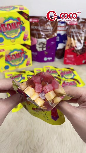 COCO Sour Gummy: Fruity & Colorful Candy with Sweet and Sour Coating