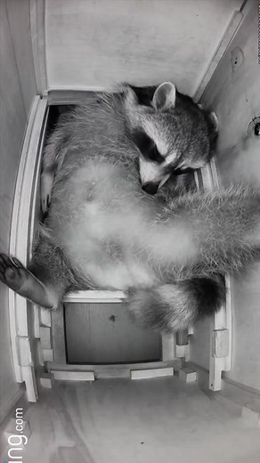 Sleepy Raccoon Finds Comfort in Drawer - Sanchez The Raccoon