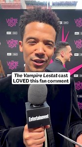 Some fans never fail to make stars smile, especially fans of the #AnneRice universe! The cast of #TheVampireLestat gush over a fan's comment that makes all the work worth it, keep 'em coming ❤️