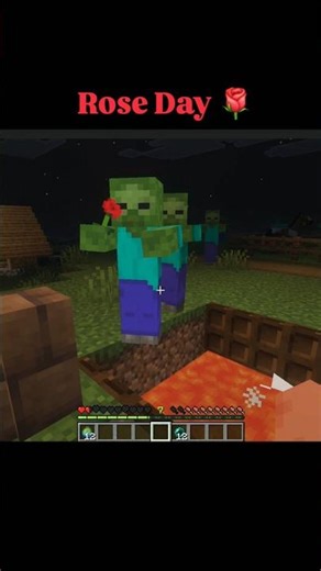 Unexpected Rose Day in Minecraft! 😂#Minecraft #herobrine #minecraftshorts #viral