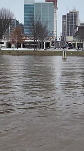 How high is the river rising? Check out aerial footage as the Ohio River reaches minor flood stage at Cincinnati. See when it's set to crest: https://www.wlwt.com/article/flood-warning-ohio-river-minor-flood-stage-tuesday/63819940 | WLWT