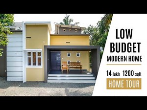 1200 sqft 2BHK modern contemporary low budget Kerala House | Home tour with Free Plan single floor
